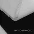 Adhesive elastic interlining for clothing